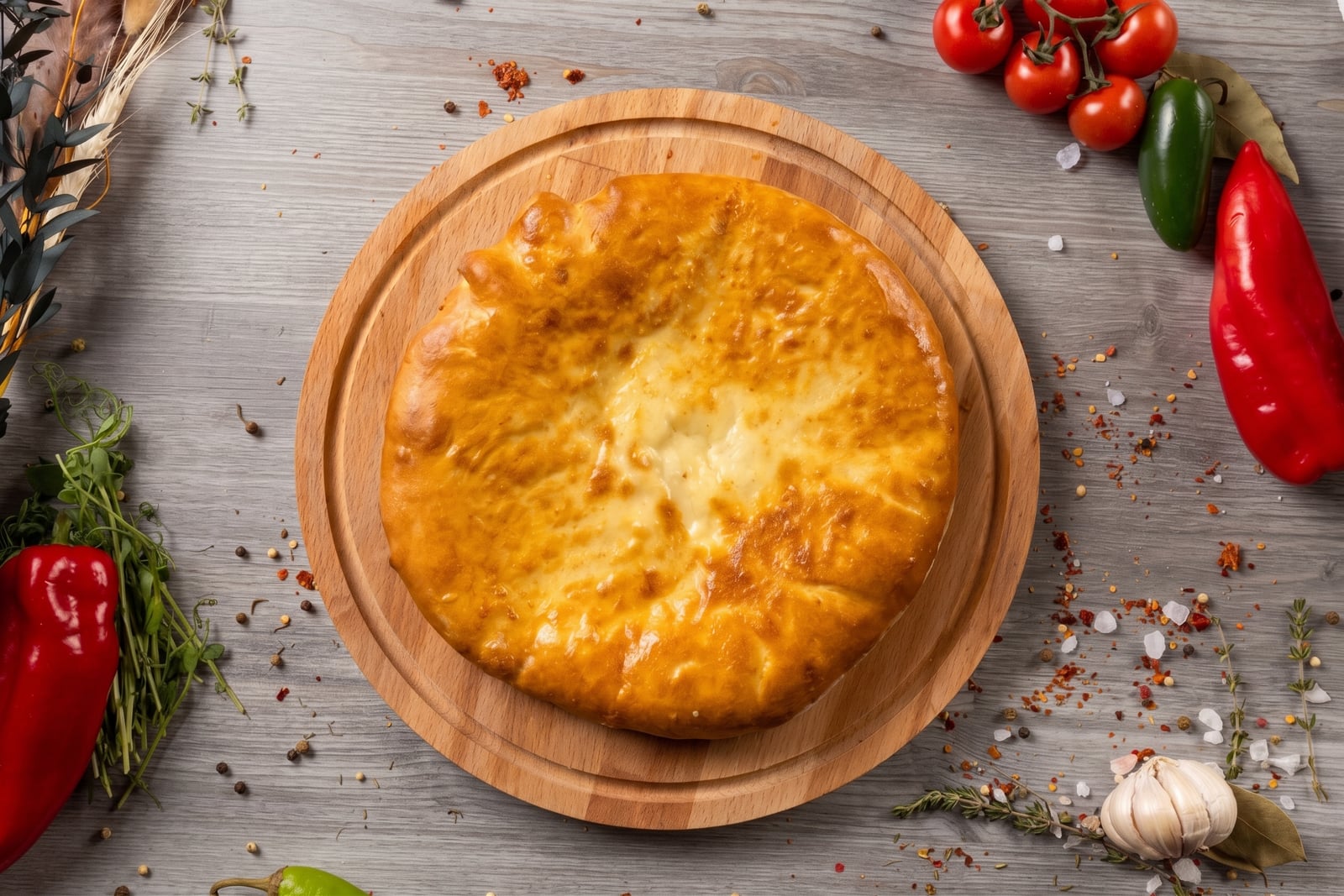 Грузинский пирог с картофелем и сыром